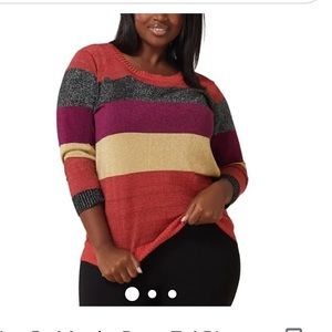 NIB Maree Pour Toi lurex striped sweater